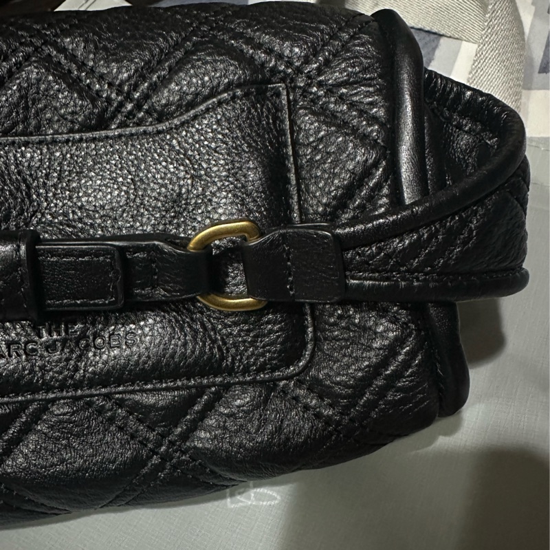 Marc Jacobs 黑色皮革The Status 腰包-9