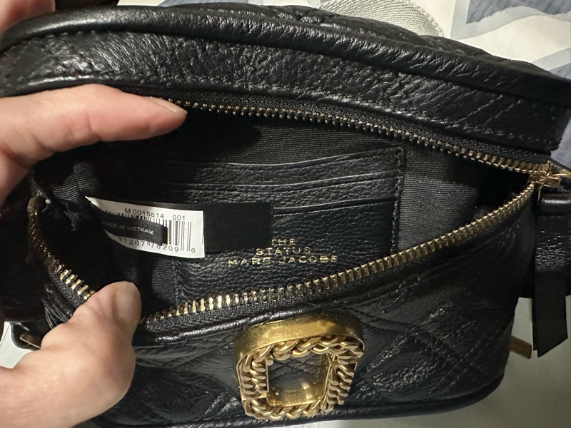 Marc Jacobs 黑色皮革The Status 腰包-13