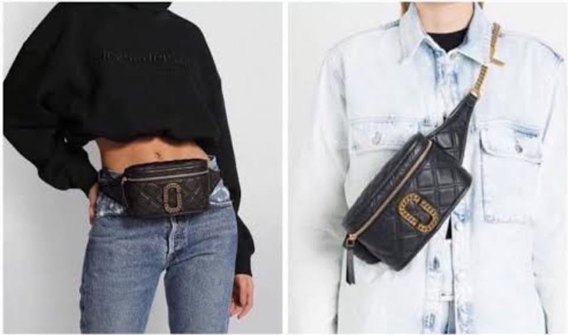 Marc Jacobs 黑色皮革The Status 腰包-28