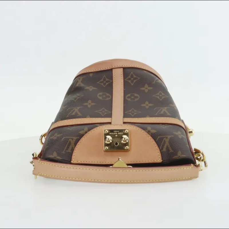 LOUIS VUITTON Duffle 經典老花印花標誌性S-Lock鎖扣可拆卸肩帶 塗層帆布拼牛皮革 薯條包-5