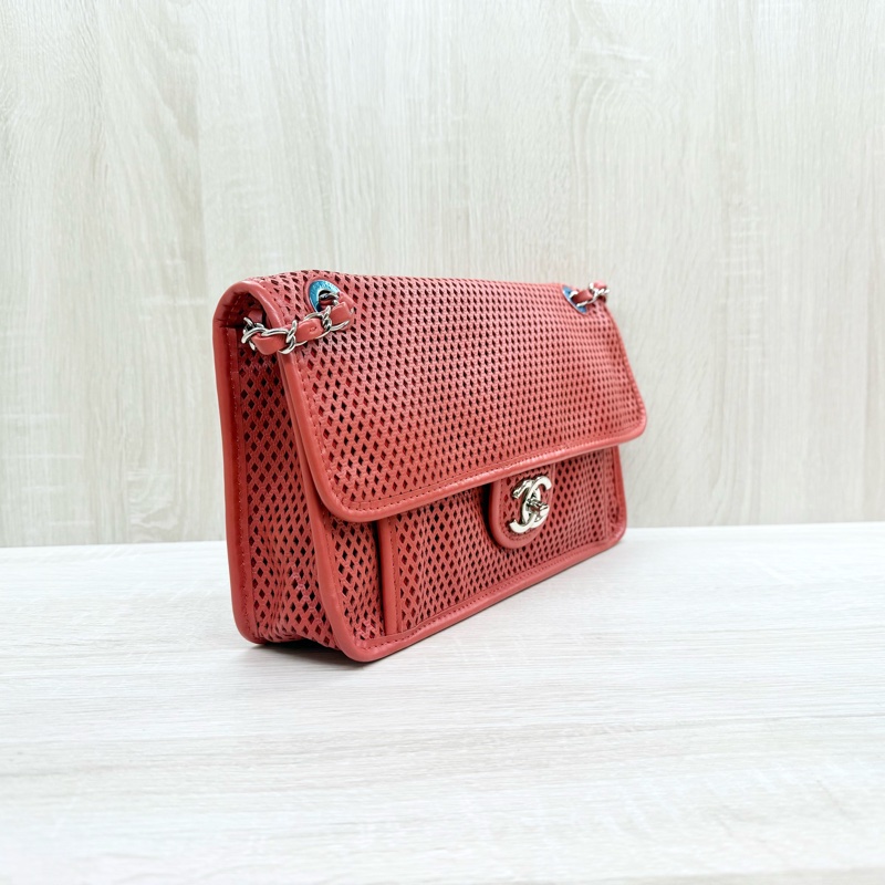 CHANEL橘牛皮Up In The Air口蓋包A67652-3