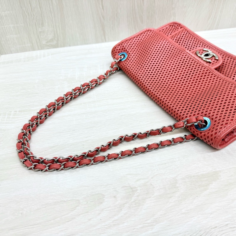 CHANEL橘牛皮Up In The Air口蓋包A67652-12