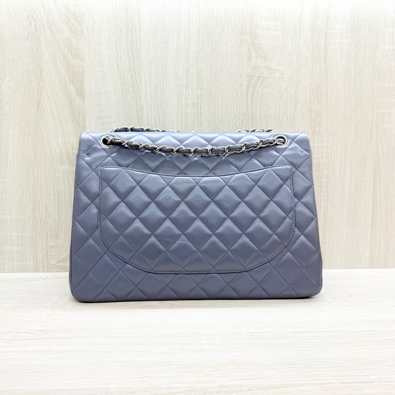 chanel薰衣草紫小羊皮菱格銀鍊coco33cmMAIX-1