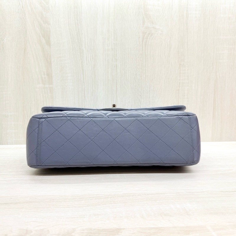 chanel薰衣草紫小羊皮菱格銀鍊coco33cmMAIX-4