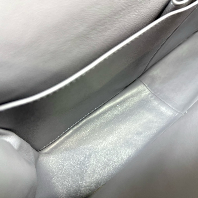 chanel薰衣草紫小羊皮菱格銀鍊coco33cmMAIX-7