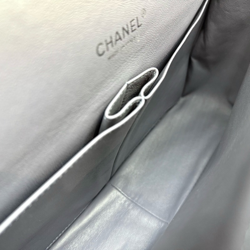 chanel薰衣草紫小羊皮菱格銀鍊coco33cmMAIX-8