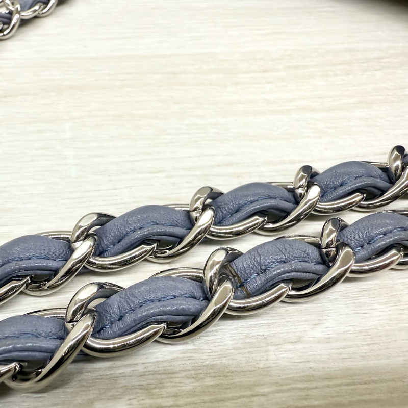 chanel薰衣草紫小羊皮菱格銀鍊coco33cmMAIX-16