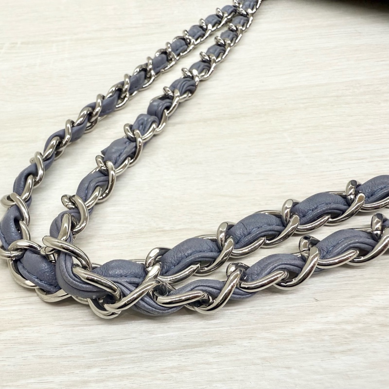 chanel薰衣草紫小羊皮菱格銀鍊coco33cmMAIX-17