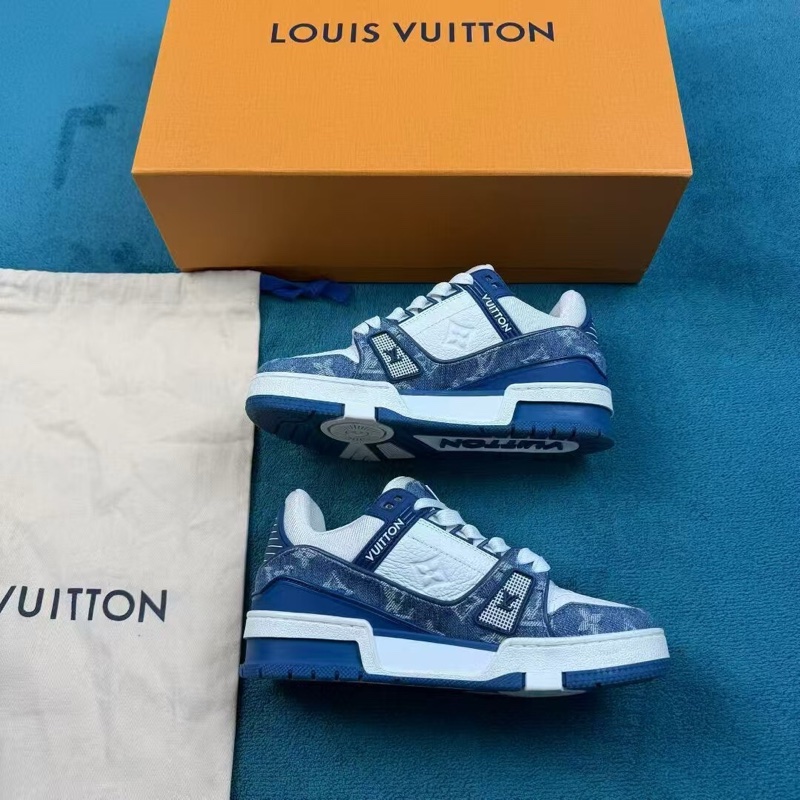 lv 路易威登trainer 白藍滿印牛仔 35.5碼-2