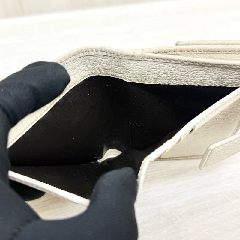 GUCCI米白色拼帆布紅綠蝴蝶結CANVAS PRINCY短夾-21