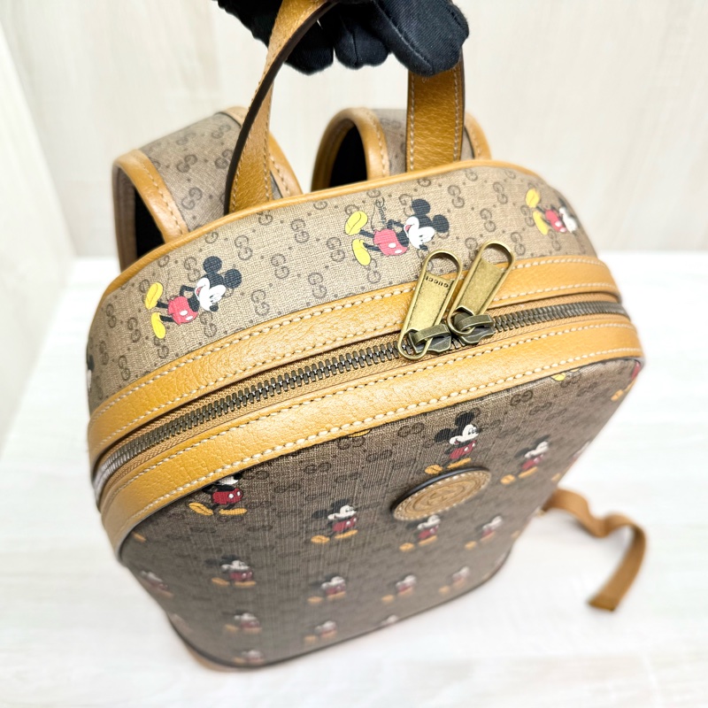 GUCCI 原花Disney米奇聯名雙肩後背包552884-6