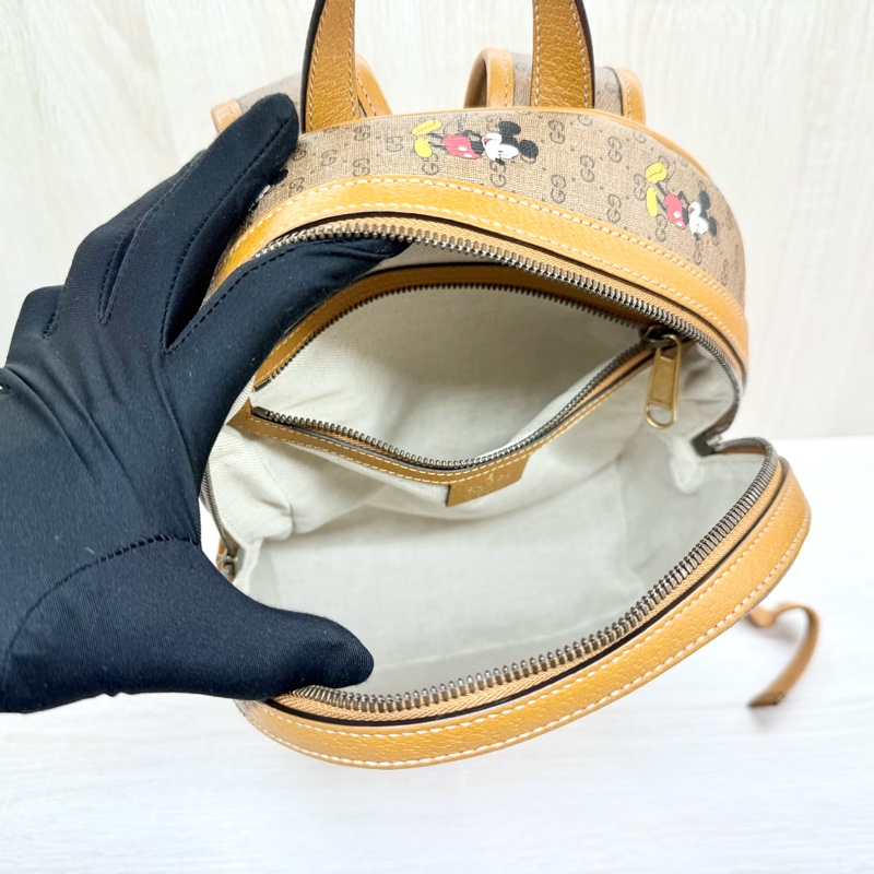 GUCCI 原花Disney米奇聯名雙肩後背包552884-7