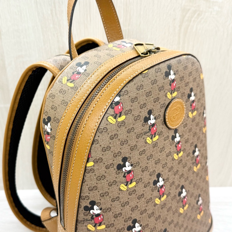 GUCCI 原花Disney米奇聯名雙肩後背包552884-16