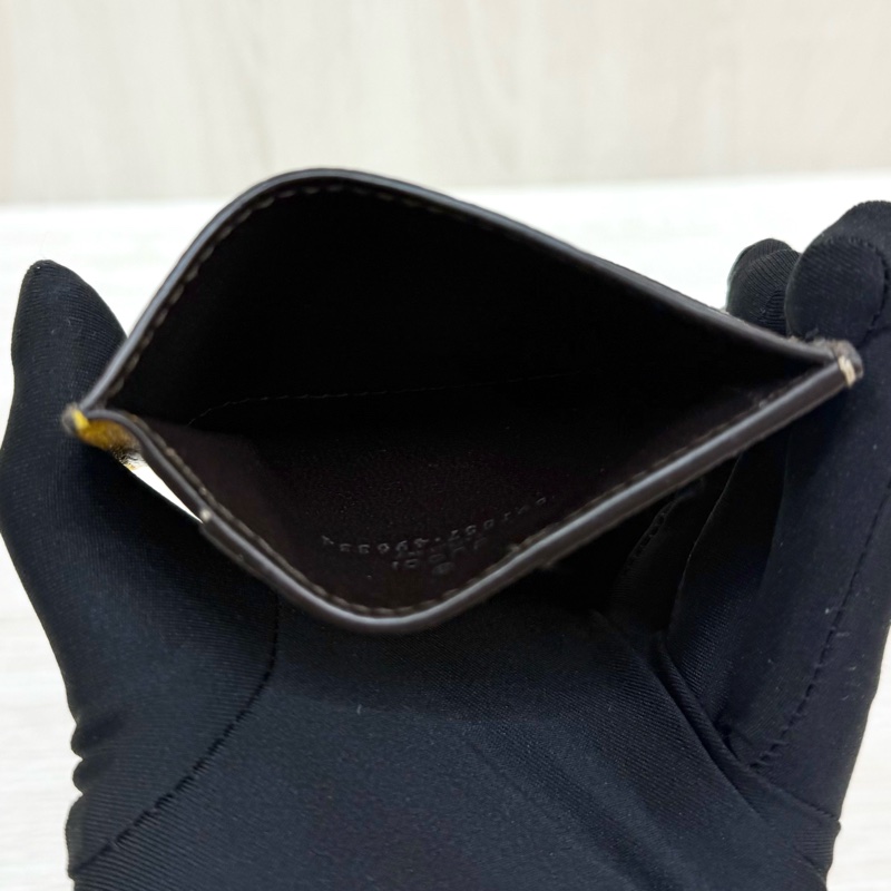 GUCCI原花拚黃深棕虎頭卡片夾597557-8