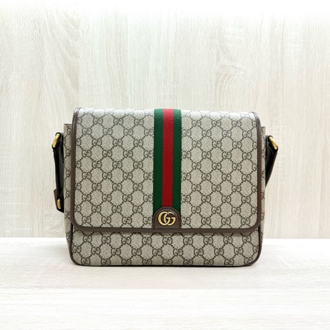 GUCCI原花金釦Ophidia下蓋郵差包761741
