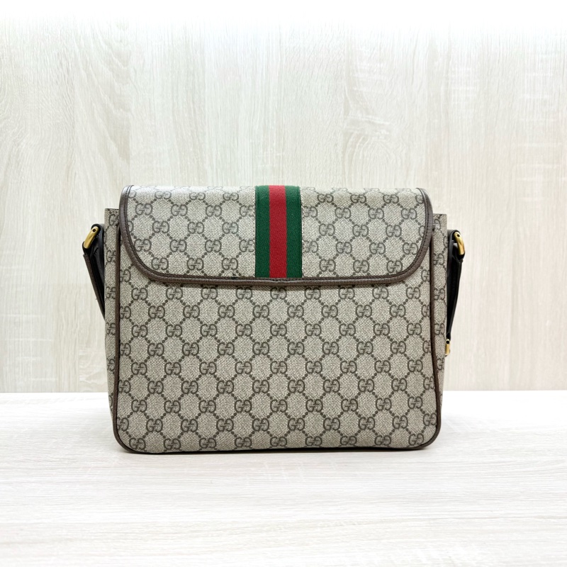 GUCCI原花金釦Ophidia下蓋郵差包761741-1