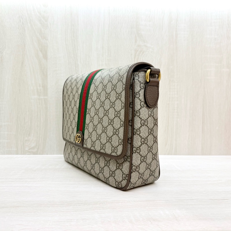 GUCCI原花金釦Ophidia下蓋郵差包761741-2