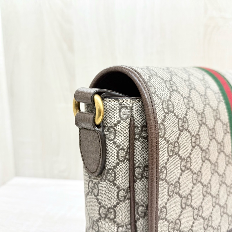 GUCCI原花金釦Ophidia下蓋郵差包761741-4