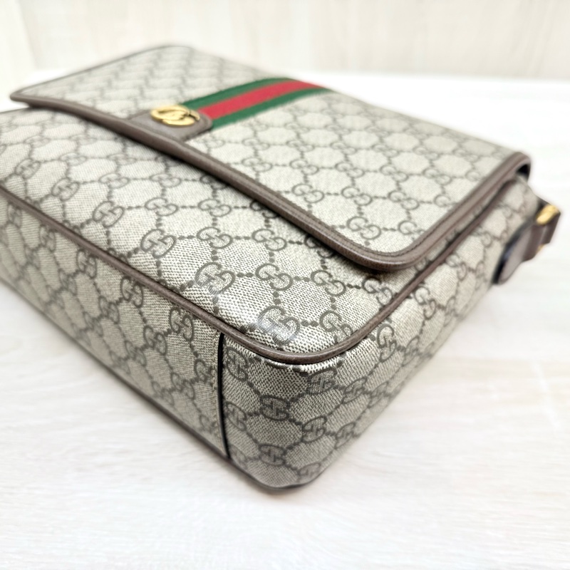 GUCCI原花金釦Ophidia下蓋郵差包761741-8
