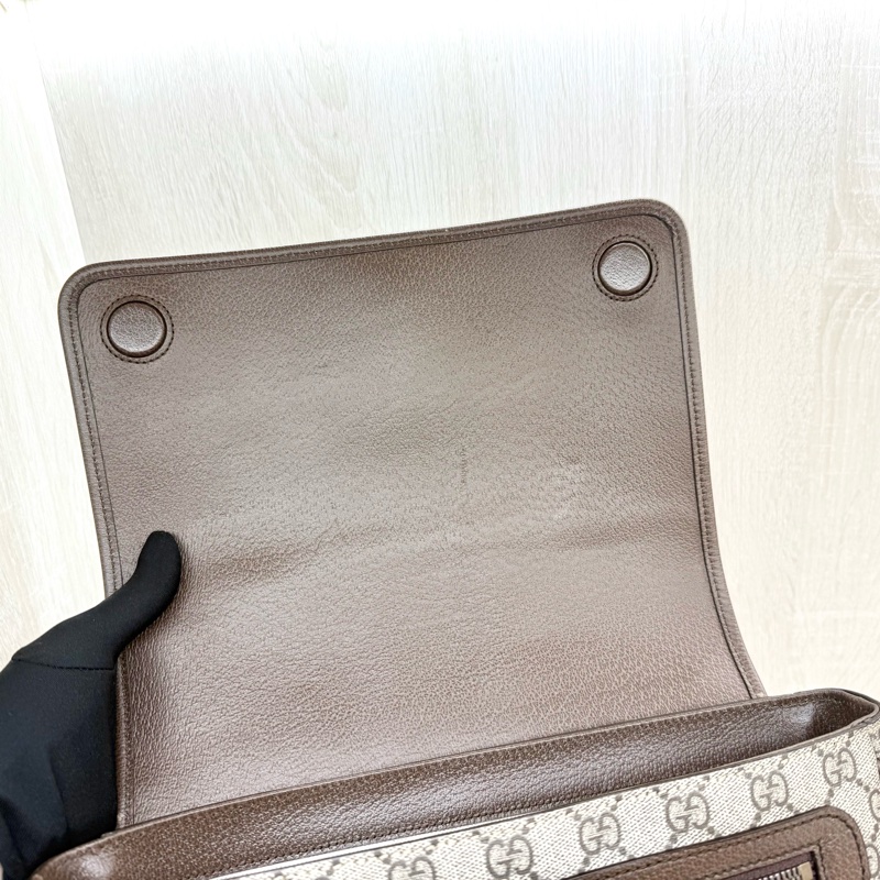 GUCCI原花金釦Ophidia下蓋郵差包761741-13