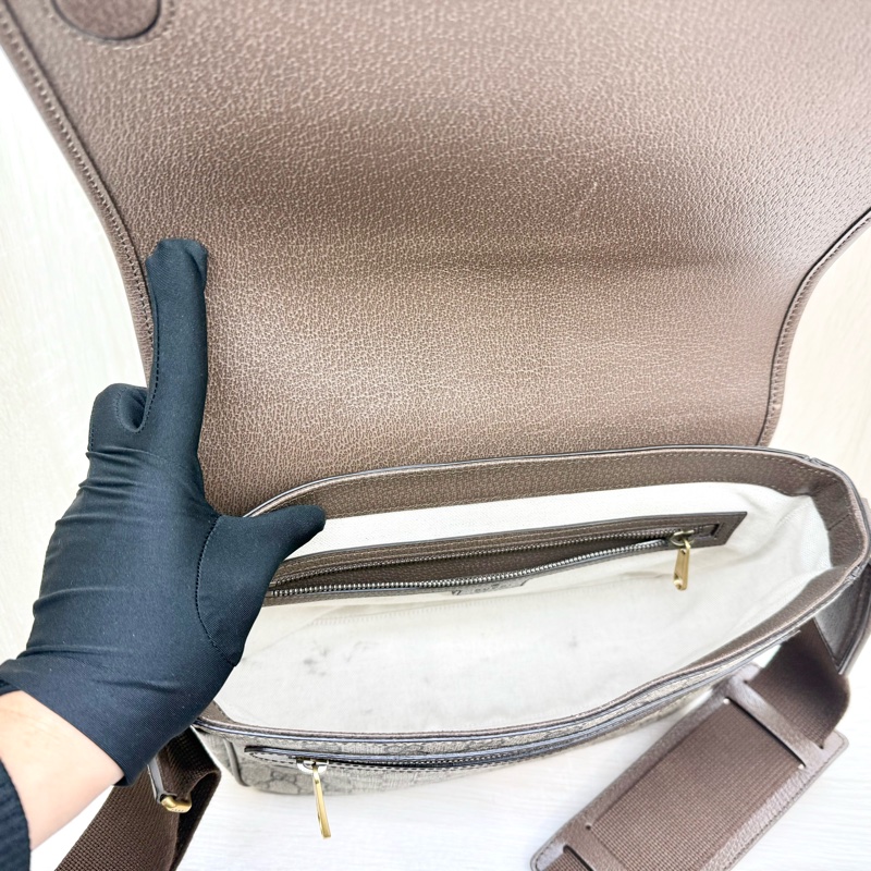 GUCCI原花金釦Ophidia下蓋郵差包761741-14