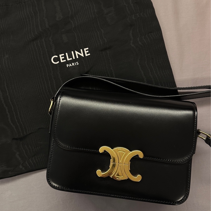 Celine teen triomphe牛皮手袋-0