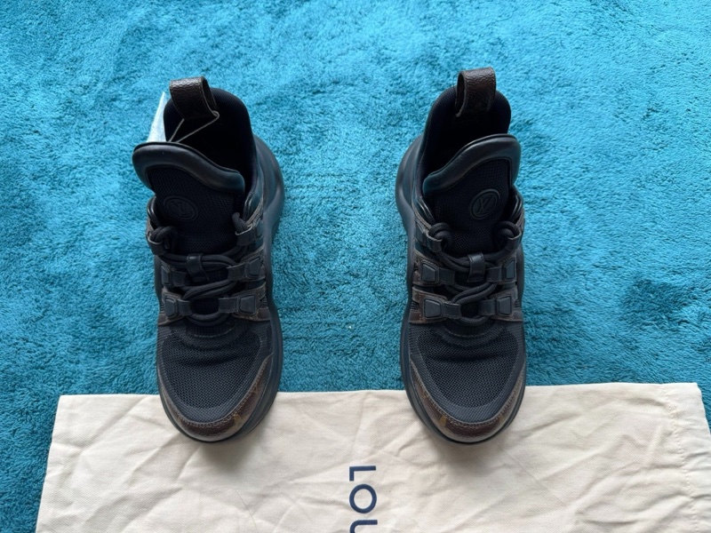 Louis Vuitton路易威登 黑色老花拱橋老爹鞋 35碼-0