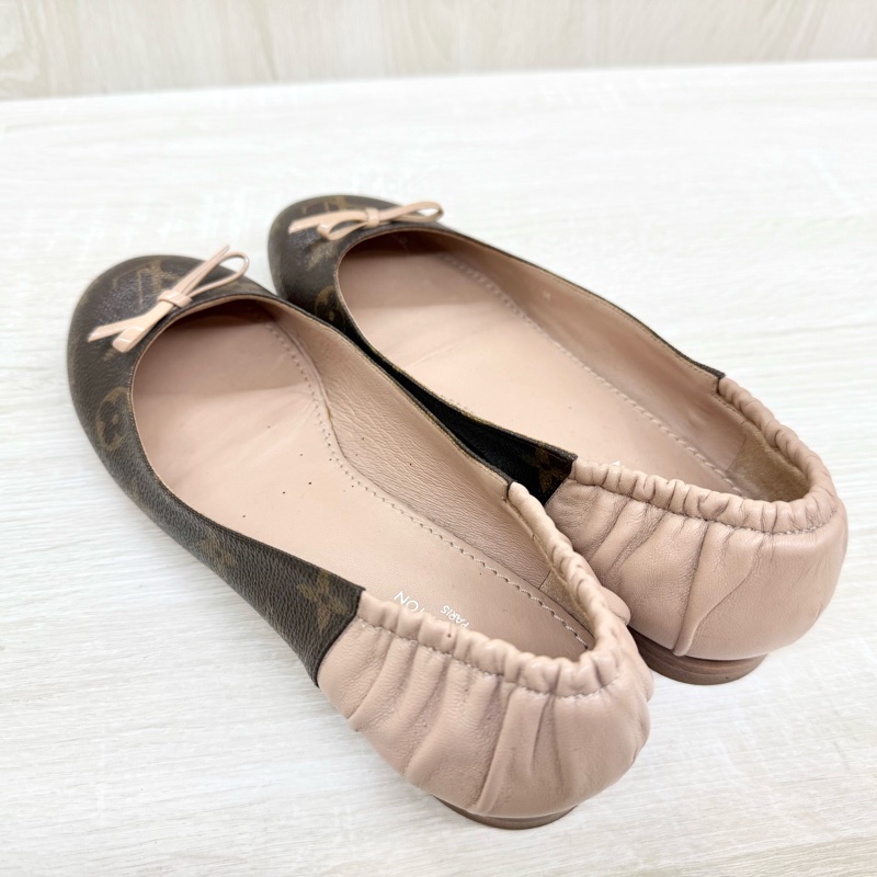 LV老花拚粉色joy芭蕾舞鞋1A87Y8-5