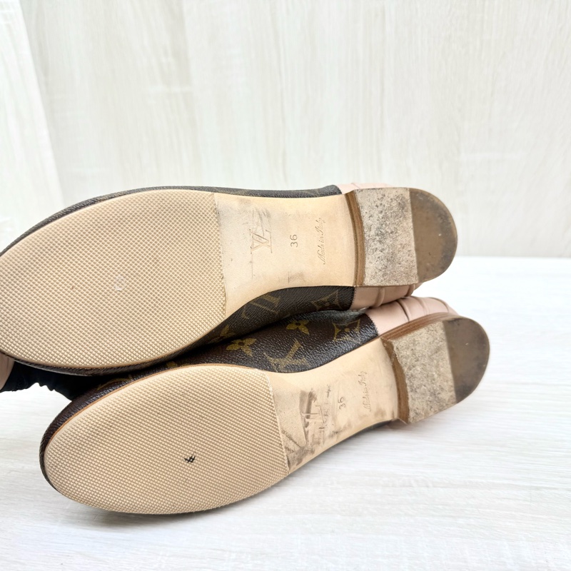 LV老花拚粉色joy芭蕾舞鞋1A87Y8-8