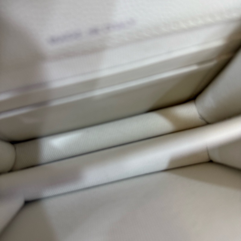 Chanel 香奈兒 22S 荔枝紋牛皮琺瑯手柄 Mini 小廢包 白-13