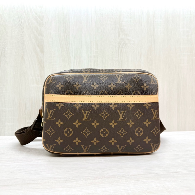 LV 原花雙層拉鍊Reporter PM 記者包 M45254-0