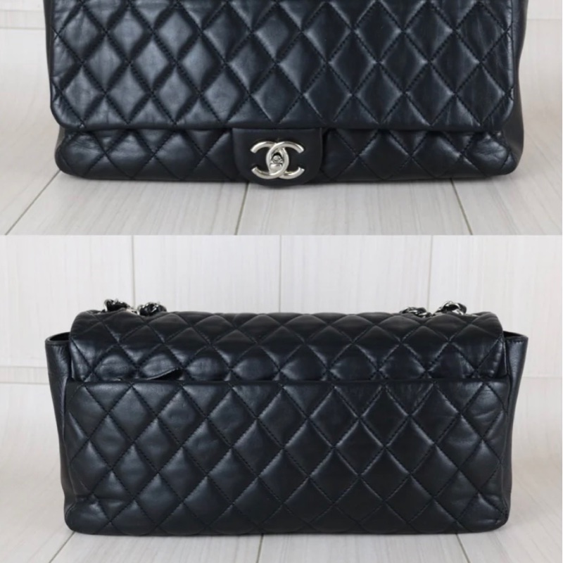 「JL精品代購」9新 Chanel 香奈兒 cf maxi 羊皮肩背包-3