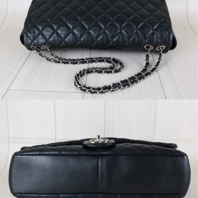 「JL精品代購」9新 Chanel 香奈兒 cf maxi 羊皮肩背包-5