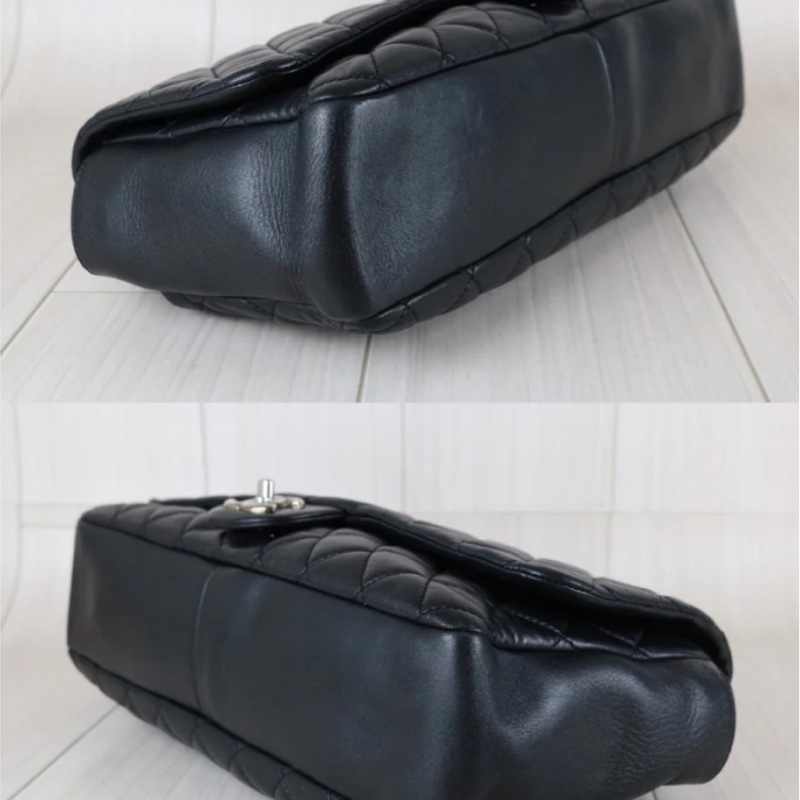 「JL精品代購」9新 Chanel 香奈兒 cf maxi 羊皮肩背包-6