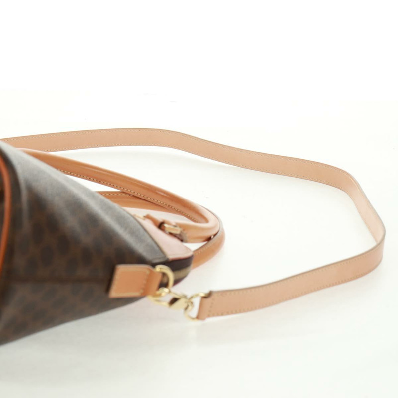 【日本直送】CELINE Macadam帆布手提包 PVC皮革 棕色 金色 正品 164047V-13