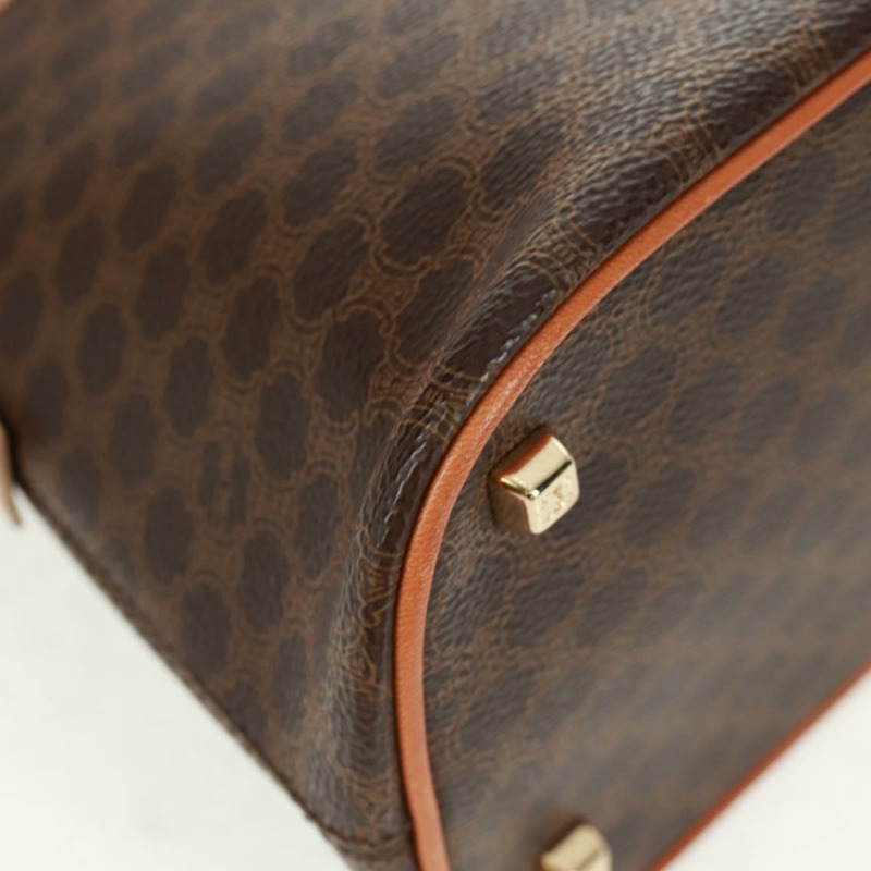 【日本直送】CELINE Macadam帆布手提包 PVC皮革 棕色 金色 正品 164047V-14