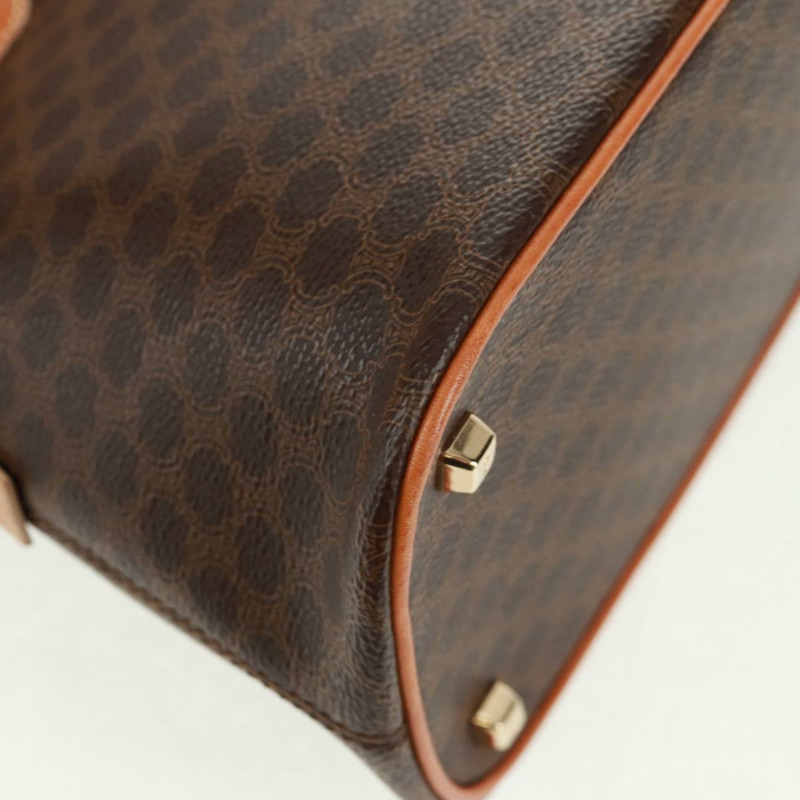 【日本直送】CELINE Macadam帆布手提包 PVC皮革 棕色 金色 正品 164047V-16