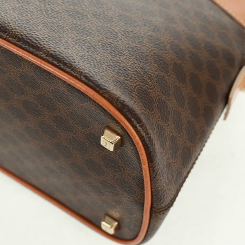 【日本直送】CELINE Macadam帆布手提包 PVC皮革 棕色 金色 正品 164047V-17