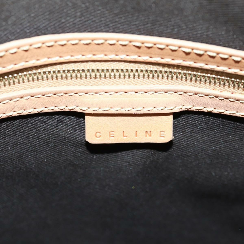 【日本直送】CELINE Macadam帆布手提包 PVC皮革 棕色 金色 正品 164047V-19