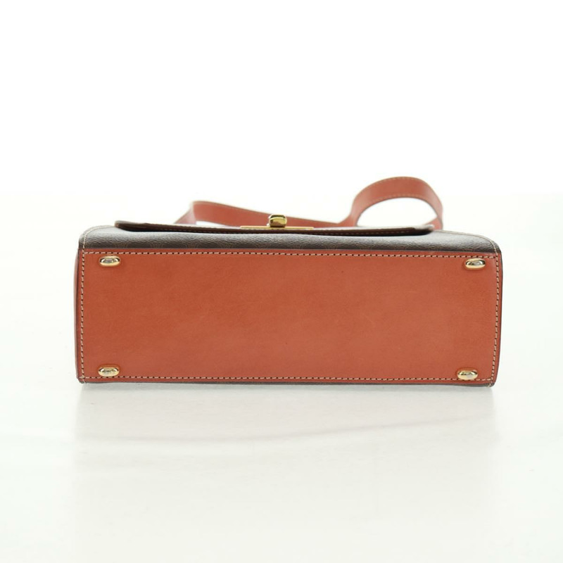 【日本直送】CELINE Macadam帆布手提包 PVC皮革 2way Brown Gold Auth SW1948V-4