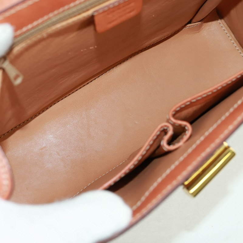 【日本直送】CELINE Macadam帆布手提包 PVC皮革 2way Brown Gold Auth SW1948V-10