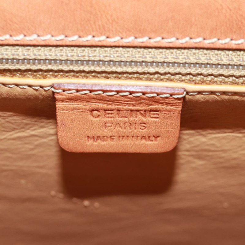 【日本直送】CELINE Macadam帆布手提包 PVC皮革 2way Brown Gold Auth SW1948V-22