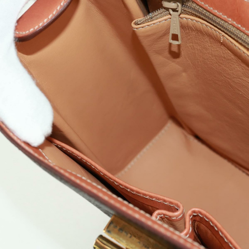 【日本直送】CELINE Macadam帆布手提包 PVC皮革 2way Brown Gold Auth SW1948V-24