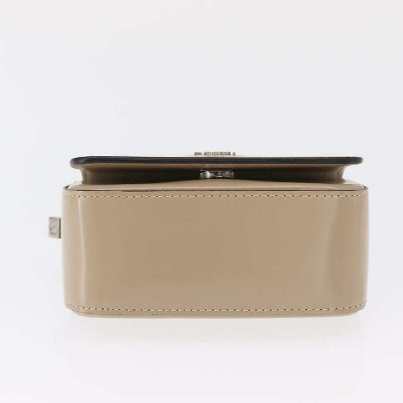 【日本直送】FENDI 鏈條單肩包 皮革 米色 銀色 正品 bs32416V-4