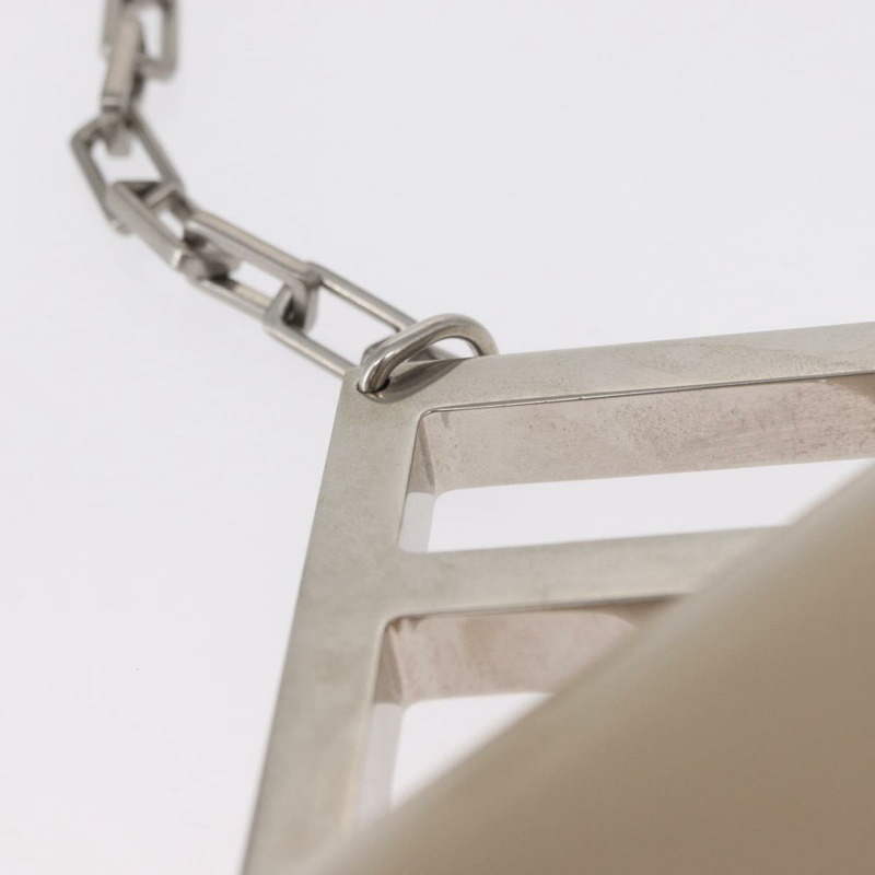 【日本直送】FENDI 鏈條單肩包 皮革 米色 銀色 正品 bs32416V-7