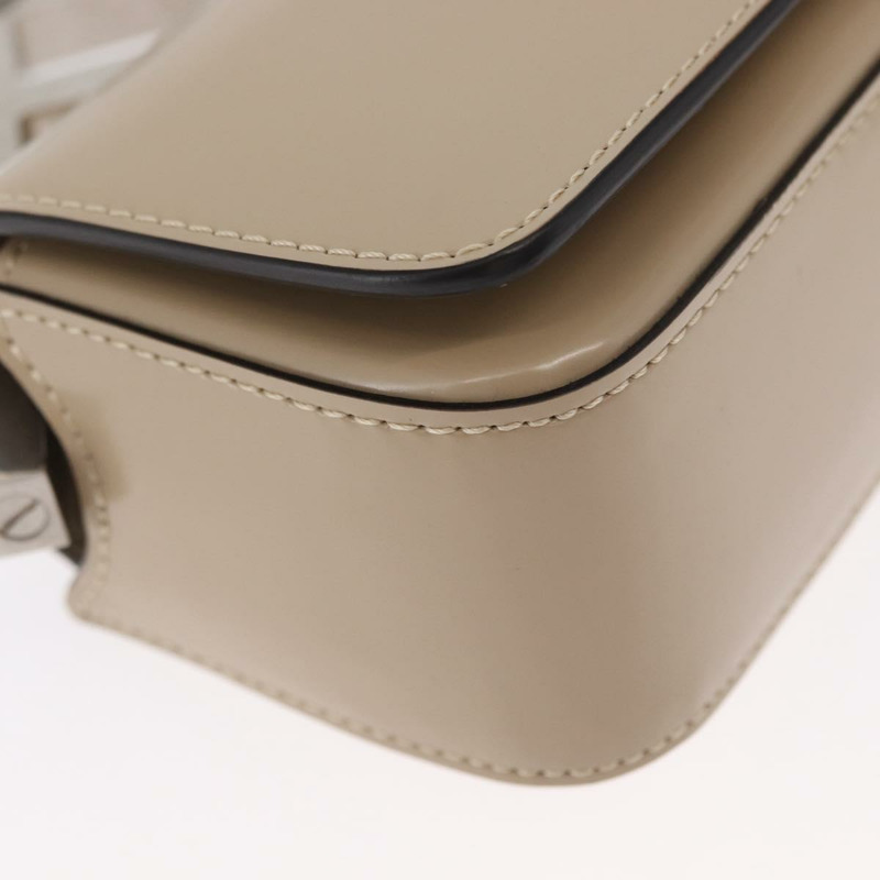 【日本直送】FENDI 鏈條單肩包 皮革 米色 銀色 正品 bs32416V-14