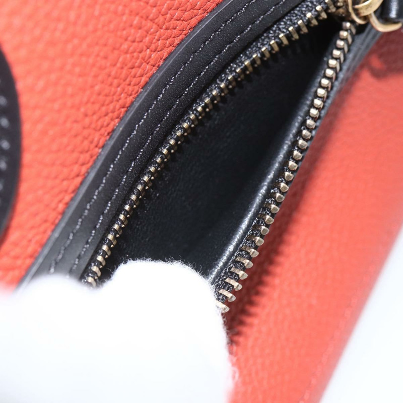 【日本直送】CELINE Luggage Nano Shopper 手提包 皮革 2way 橙色金色 Auth ka1504M-25