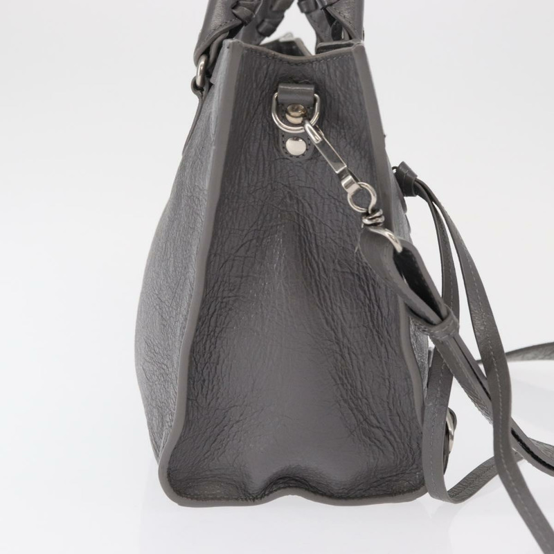 【日本直送】BALENCIAGA Neo Classic M 手袋 皮革 兩用 灰色/銀色 702502 正品 ka1535M-3