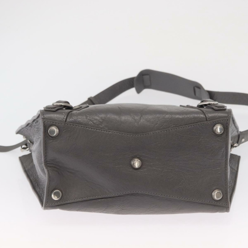 【日本直送】BALENCIAGA Neo Classic M 手袋 皮革 兩用 灰色/銀色 702502 正品 ka1535M-4