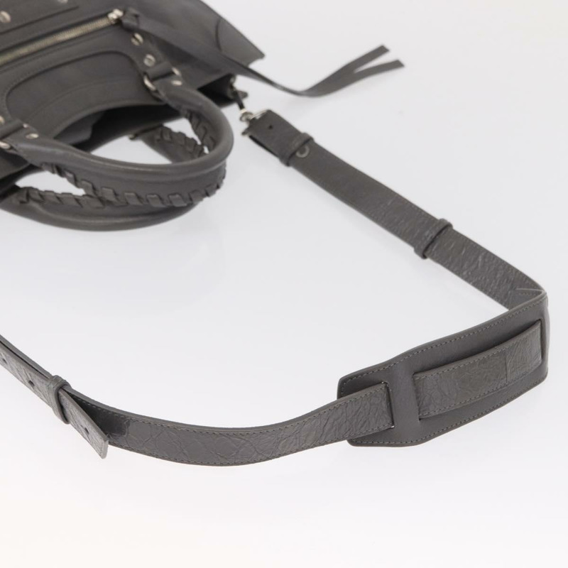 【日本直送】BALENCIAGA Neo Classic M 手袋 皮革 兩用 灰色/銀色 702502 正品 ka1535M-8